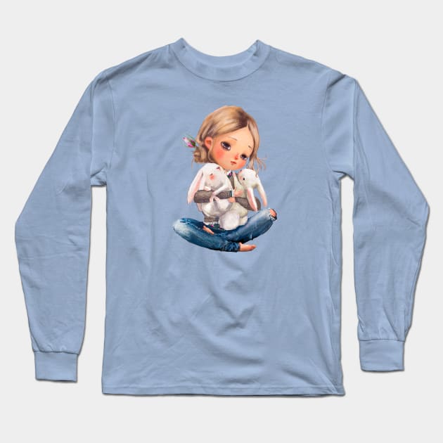 Bunny Lover Long Sleeve T-Shirt by EveFarb